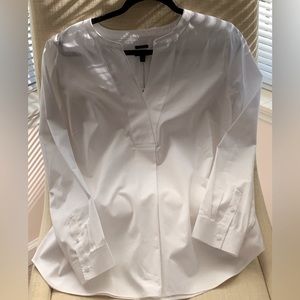 White Cotton Talbots Blouse Size Large